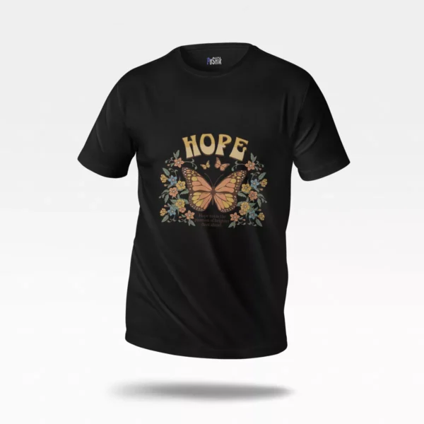 تیشرت پروانه طرح Hope