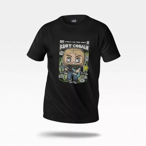 تیشرت کورت کوبین طرح کارتونی (Kurt Cobain)