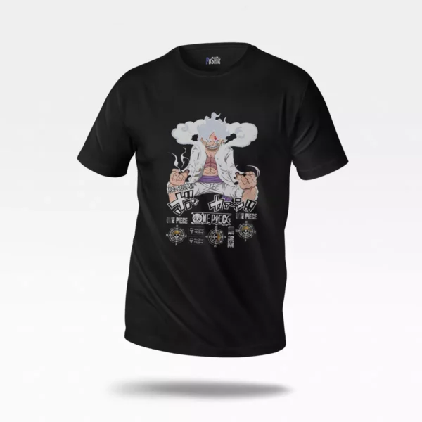 تیشرت انیمه وان پیس طرح لوفی گیر ۵ (Gear 5 Luffy)