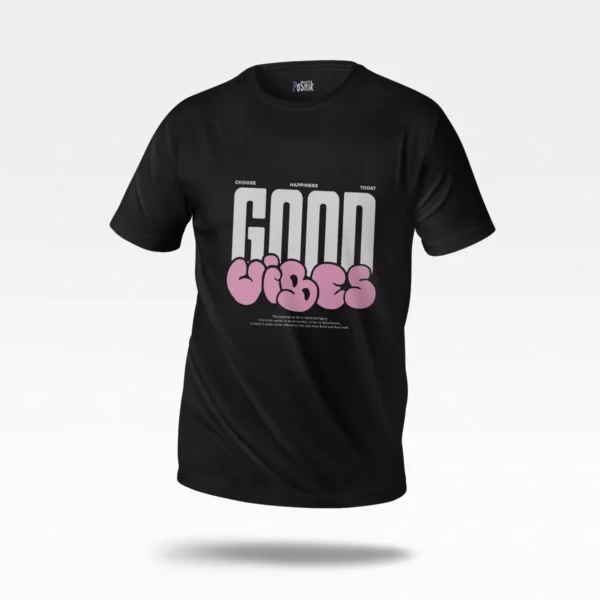 تیشرت حال و هوای مثبت طرح Good Vibes