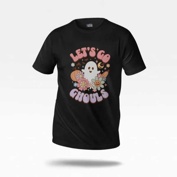 تیشرت هالووین طرح روح بامزه Let's Go Ghouls