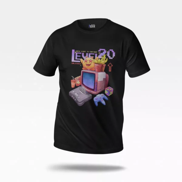 تیشرت گیمینگ طرح Level Up