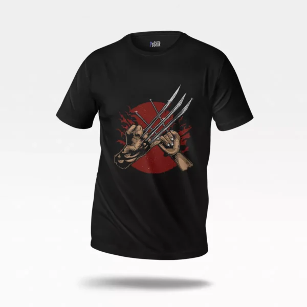 تیشرت مرد ولورین طرح چنگال (Wolverine)