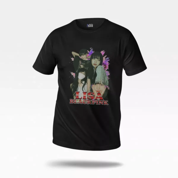 تیشرت بلک‌پینک طرح کلاژ گروهی (Blackpink)
