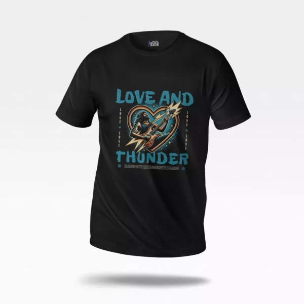 تیشرت راک طرح Love and Thunder