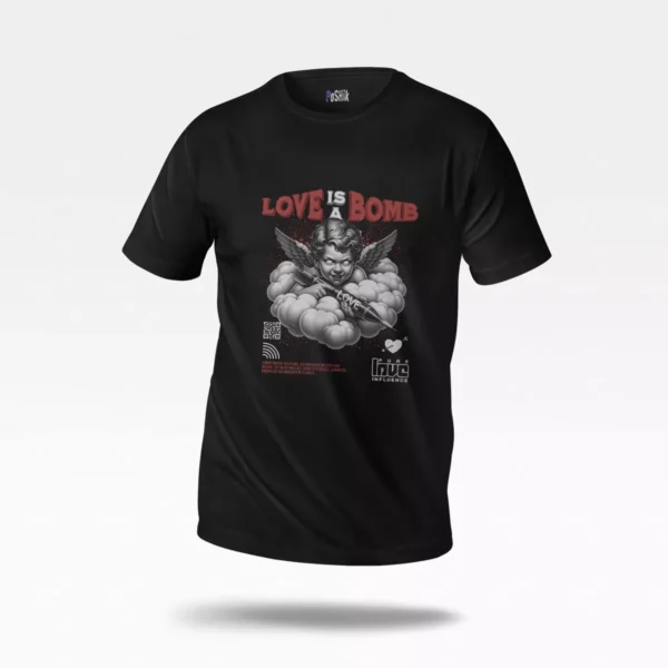 تیشرت عاشقانه طرح Love Is A Bomb