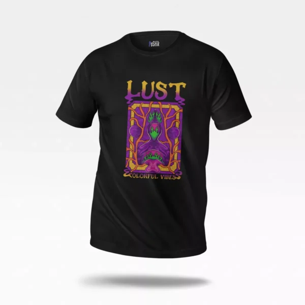 تیشرت طرح Lust Colorful Vibes