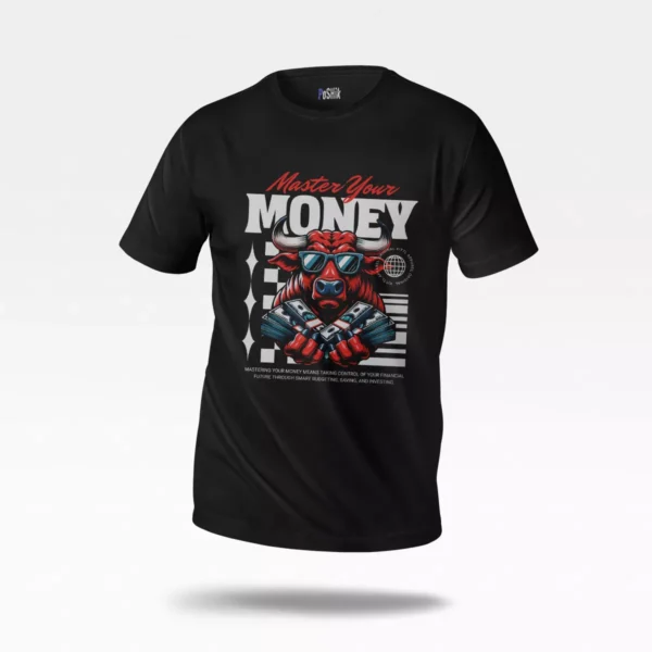 تیشرت گاو نر طرح Master Your Money