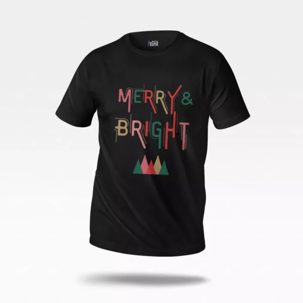 تیشرت کریسمس طرح Merry & Bright