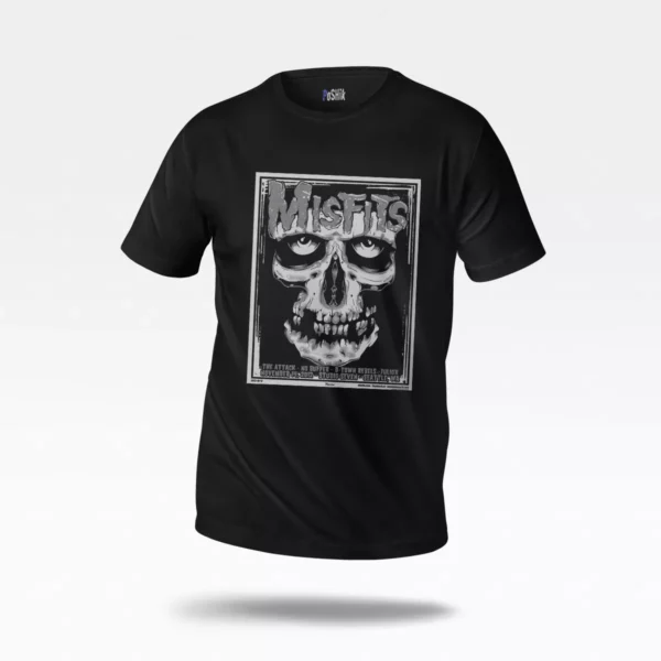 تیشرت گروه میسفیتس طرح جمجمه (Misfits)