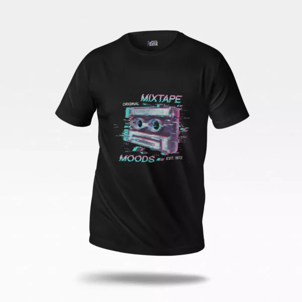 تیشرت طرح نوار کاست Mixtape Moods