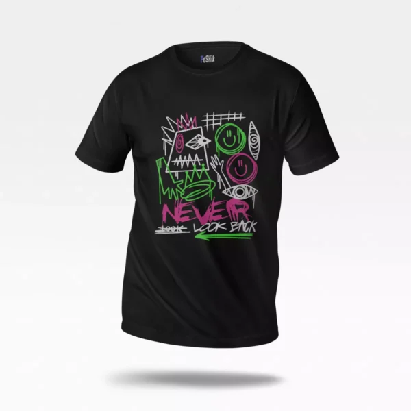 تیشرت گرافیتی طرح Never Look Back