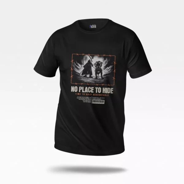 تیشرت طرح مرگ و سگ No Place to Hide
