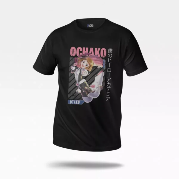 تیشرت انیمه هیرو آکادمیا طرح اوچاکو در پرش (Ochako)
