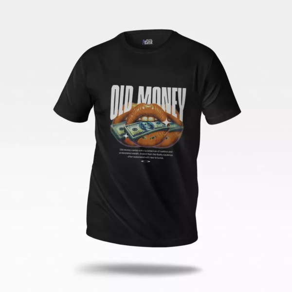 تیشرت طرح Old Money با لب و پول