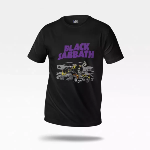 تیشرت بلک ساباث طرح ماشین آتشین (Black Sabbath)