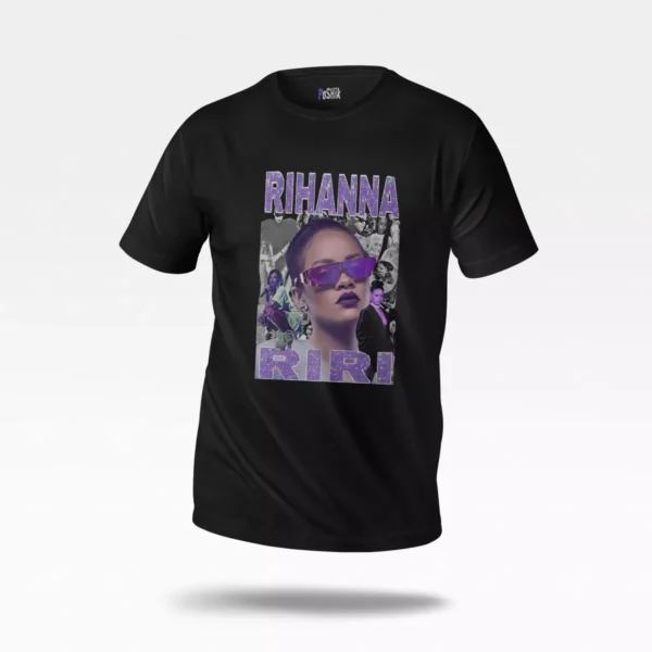 تیشرت ریحانا طرح RiRi بنفش (Rihanna)