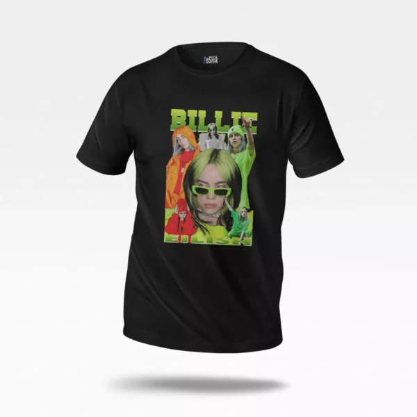 تیشرت بیلی آیلیش طرح عینک سبز (Billie Eilish)