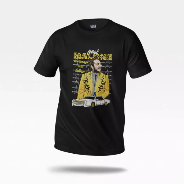 تیشرت پست مالون طرح کت زرد (Post Malone)