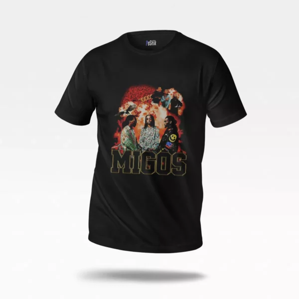 تیشرت مایگوس طرح پرتره (Migos)
