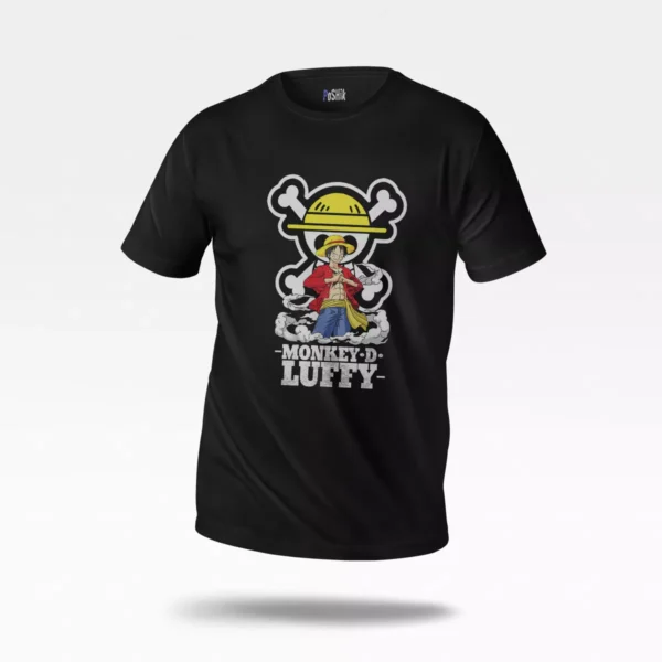 تیشرت انیمه وان پیس طرح جمجمه لوفی (Monkey D. Luffy)