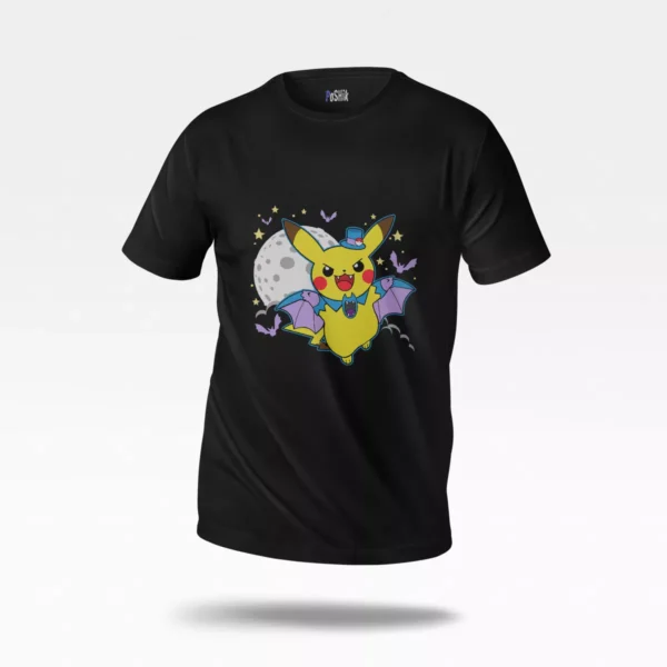 تیشرت پوکمون طرح پیکاچو خفاشی هالووین (Pikachu)