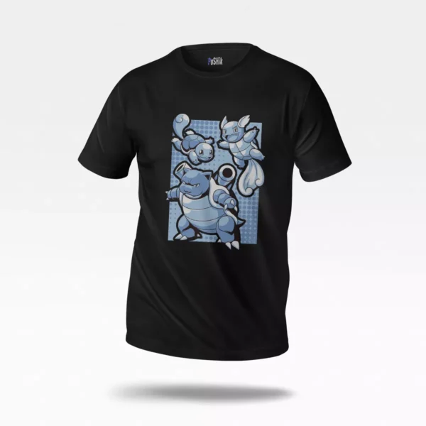 تیشرت پوکمون طرح تکامل اسکوییرتل (Squirtle Evolution)