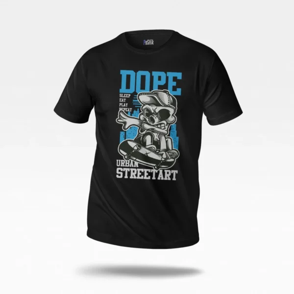 تیشرت جمجمه طرح اسکیت‌بورد Dope