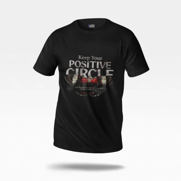 تیشرت پروانه طرح Positive Circle