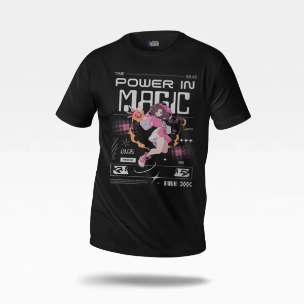 تیشرت انیمه طرح Power in Magic
