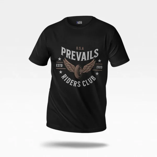 تیشرت موتورسواری طرح Prevails Riders Club