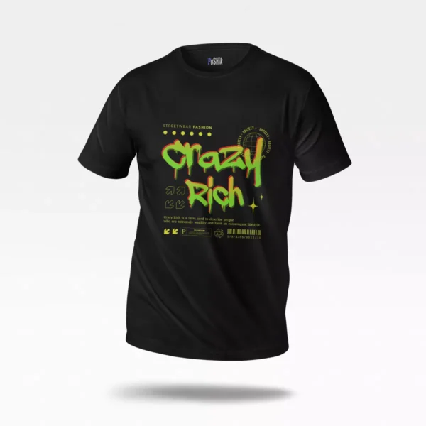 تیشرت استریت‌ویر طرح Crazy Rich