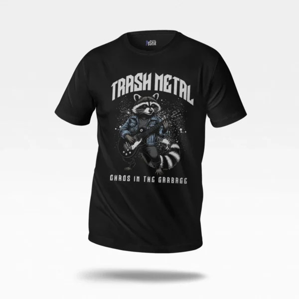 تیشرت راکون طرح Trash Metal
