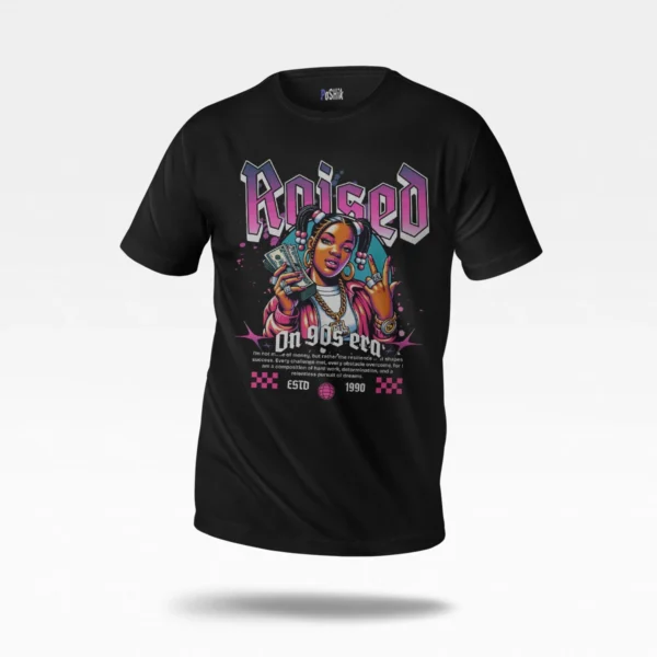 تیشرت طرح Raised on 90s Era