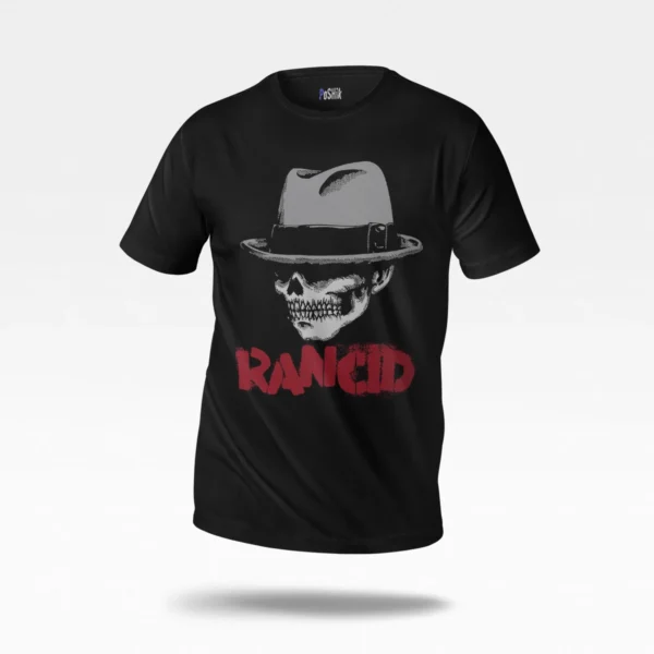 تیشرت رنسید طرح جمجمه کلاه‌دار (Rancid)