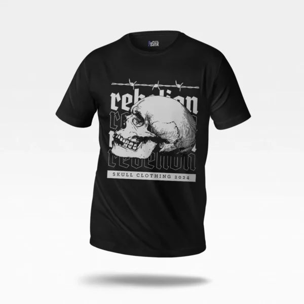 تیشرت جمجمه طرح Rebellion Skull Clothing