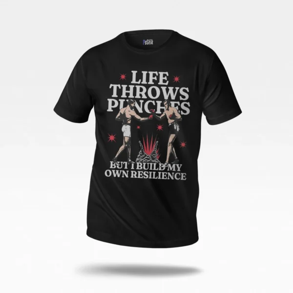 تیشرت بوکس انگیزشی طرح Life Throws Punches