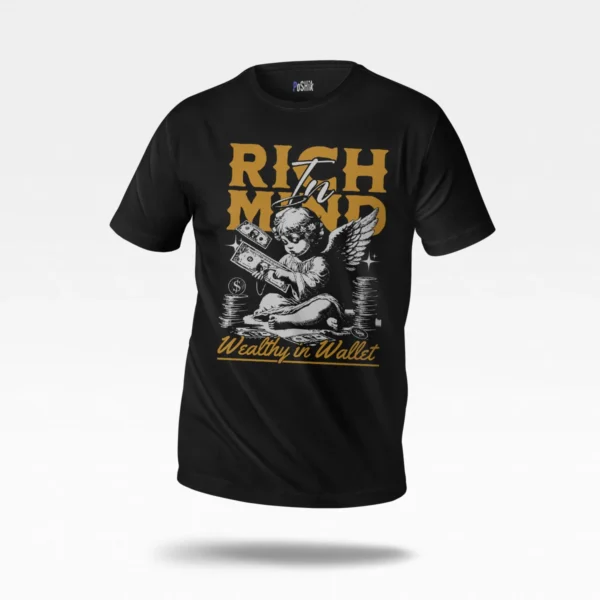 تیشرت انگیزشی طرح Rich Mind