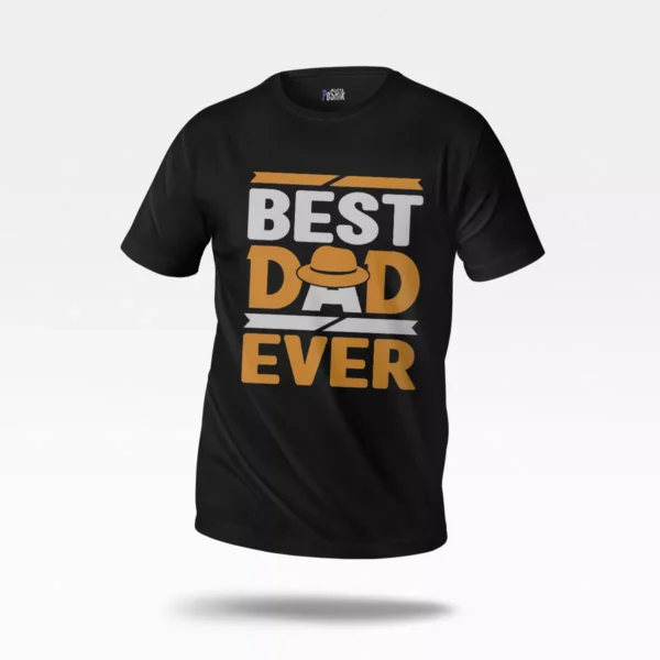 تیشرت پدر طرح Best Dad Ever نارنجی
