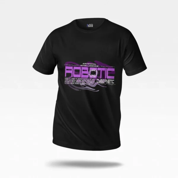 تیشرت طرح تایپوگرافی Robotic Cybernetic