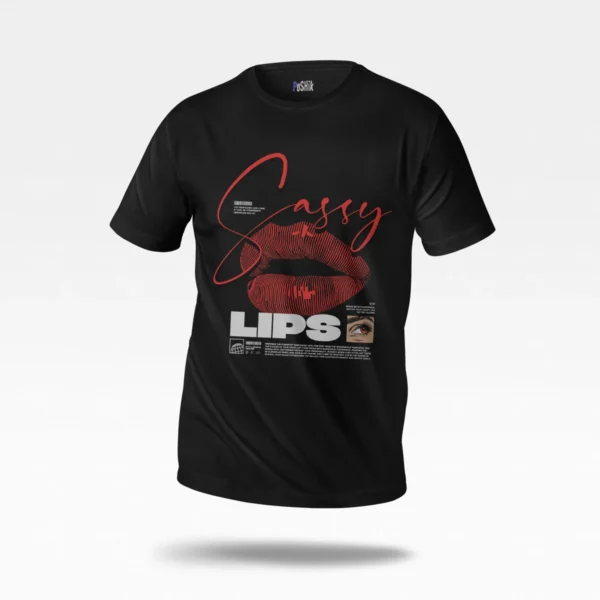 تیشرت طرح لب قرمز Sassy Lips