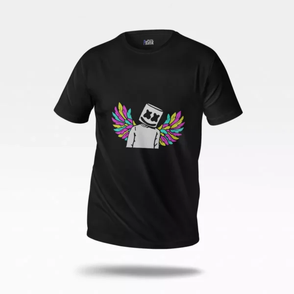 تیشرت مارشملو طرح بال‌های رنگی (Marshmello)
