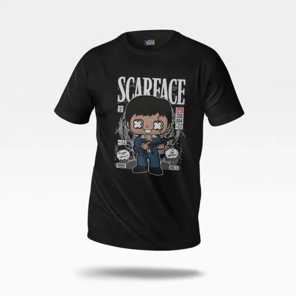 تیشرت طرح کاراکتر کمیکی Scarface