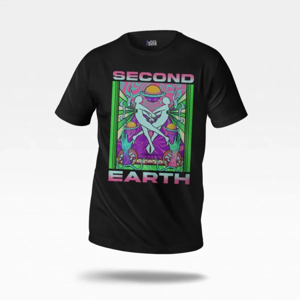تیشرت طرح Second Earth سایکدلیک