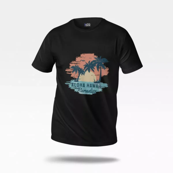 تیشرت هاوایی طرح ساحل آلوها (Aloha Hawaii)