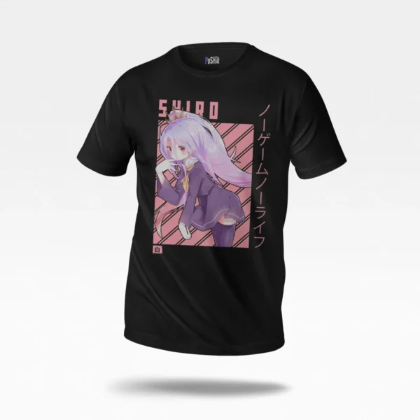 تیشرت انیمه No Game No Life طرح شیرو ایستاده (Shiro)