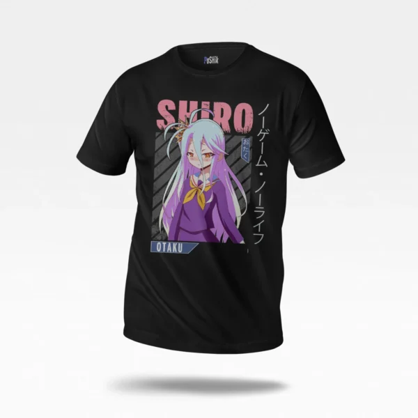 تیشرت انیمه No Game No Life طرح شیرو بنفش (Shiro)