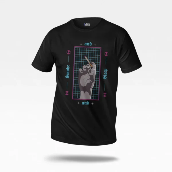 تیشرت طرح Smoke and Sleep