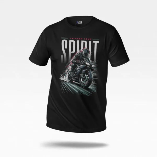 تیشرت موتورسوار طرح Unleash Your Spirit