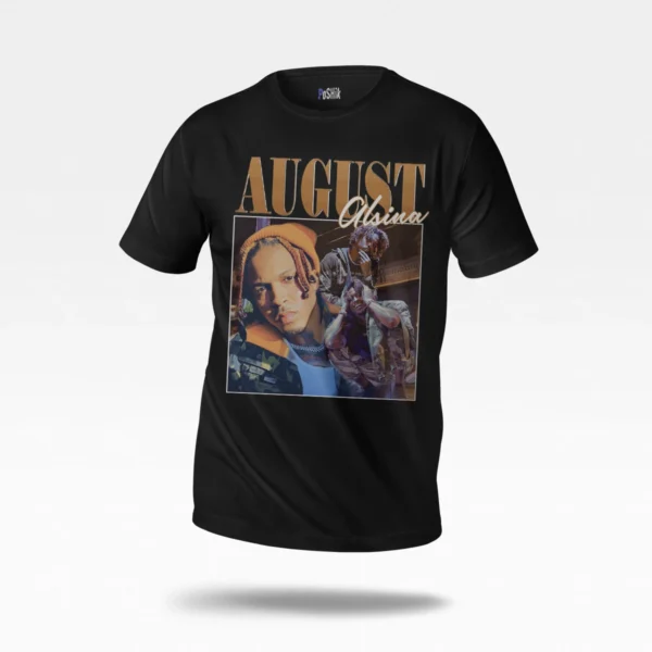 تیشرت آگوست آلسینا طرح پرتره (August Alsina)